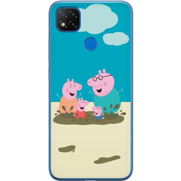 Xiaomi Redmi 9C Läpinäkyvä kuori Greta Possu Perhe Jori Mut