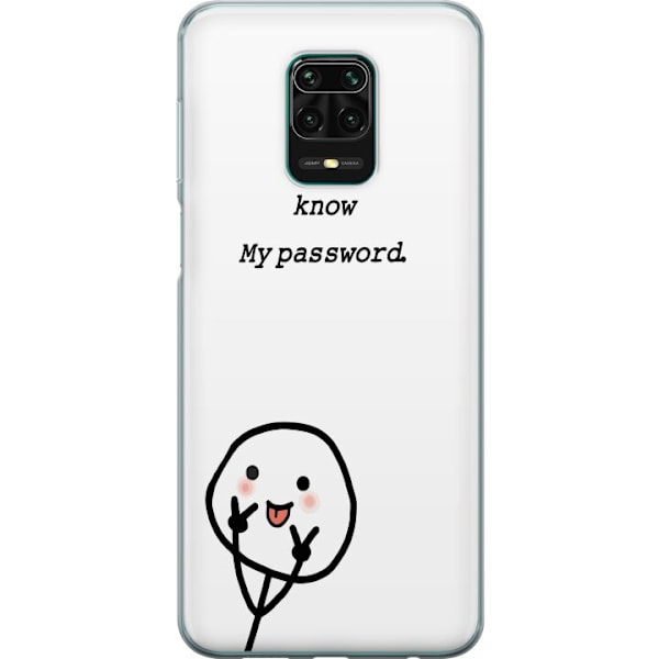 Xiaomi Redmi Note 9 Pro Genomskinligt Skal You Don’t Know My Password – edgy textmotiv med attityd