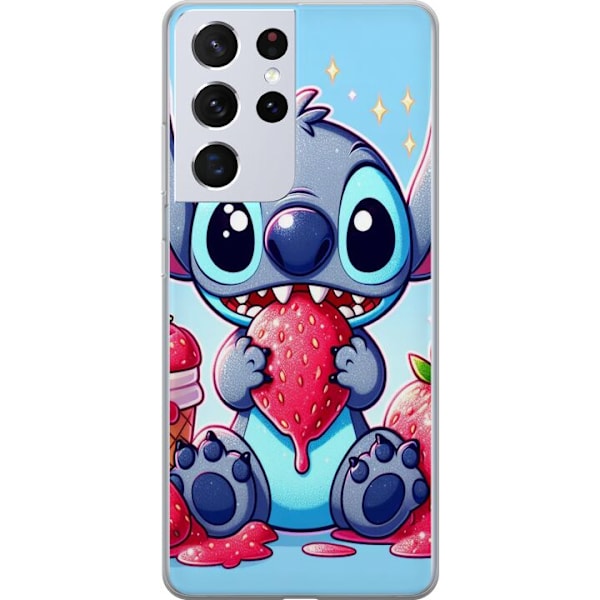 Samsung Galaxy S21 Ultra 5G Läpinäkyvä kuori Strawberry Sti