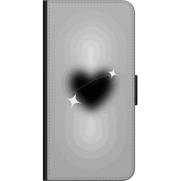 Kompatibelt Lommeboketui til OnePlus 9 Pro Svart Hjärta