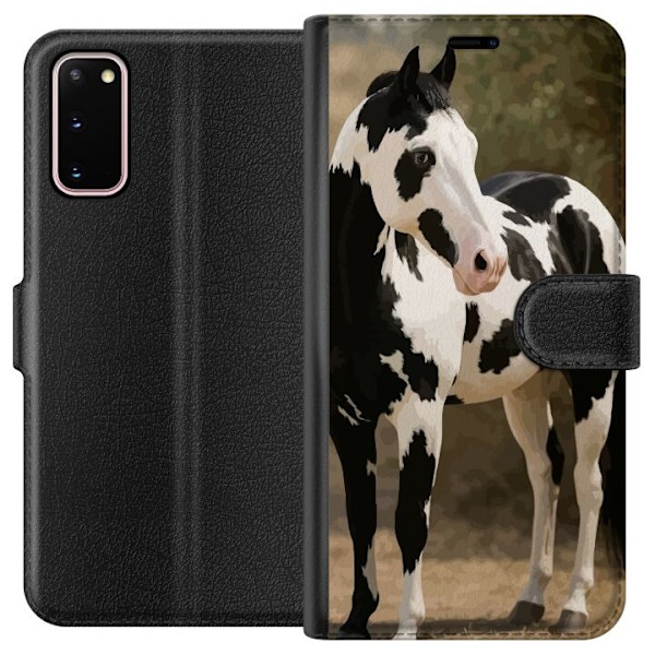 Samsung Galaxy S20 Lompakkokotelo Kaunis Hevonen - elegantti h