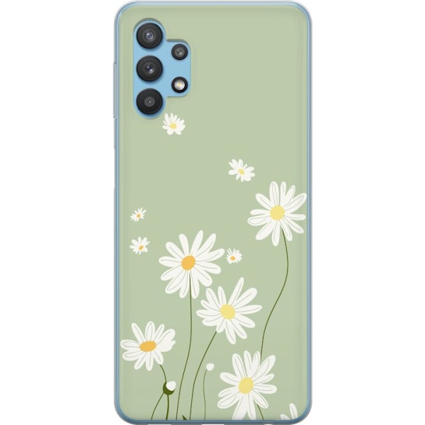 Samsung Galaxy A32 5G Läpinäkyvä kuori Papukaijanpaparit - kukallinen kuviointi ruotsalaiseen kesätyyliin