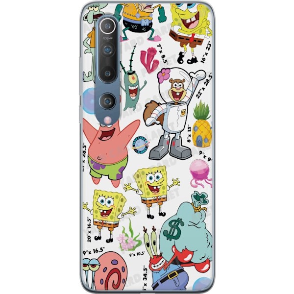 Xiaomi Mi 10 5G Gjennomsiktig deksel SpongeBob SquarePants