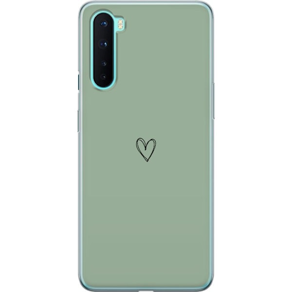 OnePlus Nord Läpinäkyvä kuori Sydän