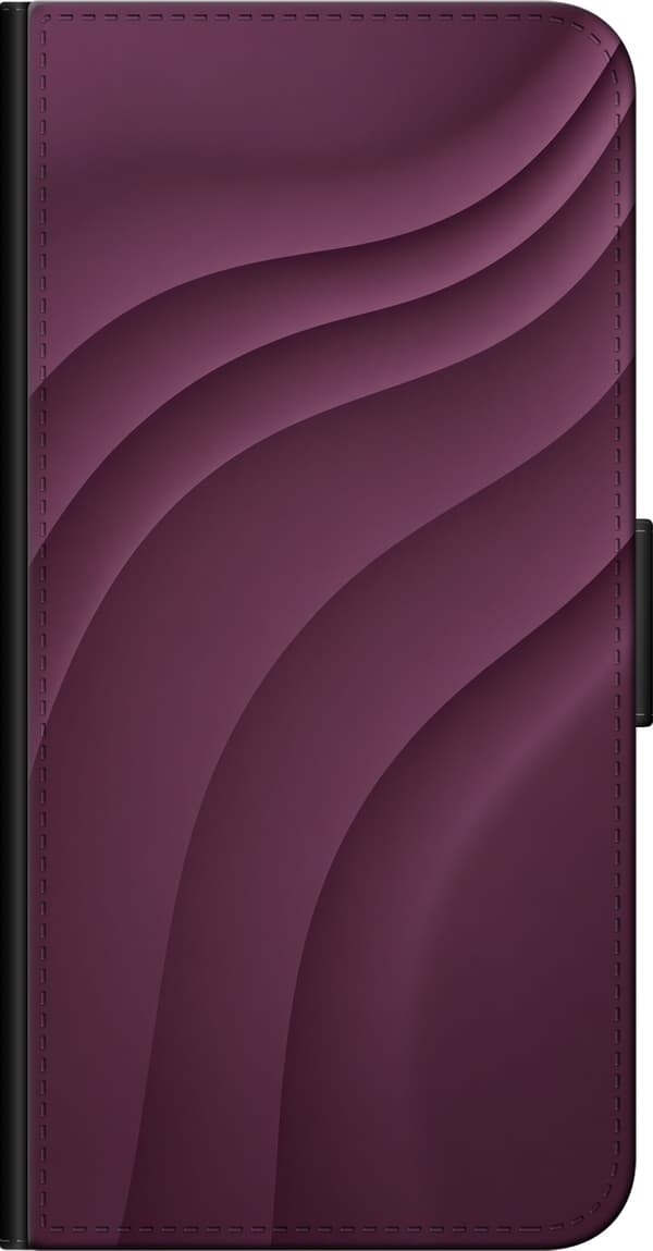 Kompatibel Tegnebogsetui til OnePlus 9 Pro Blommebølger lilla