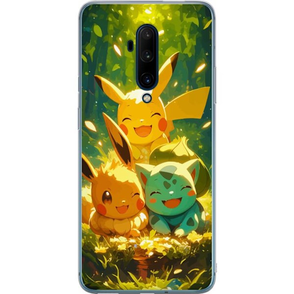 OnePlus 7T Pro Genomskinligt Skal Pixelmonster spelstil – färgstark design för retroälskande gamers