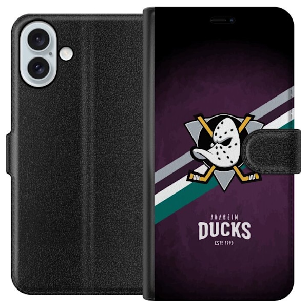 Apple iPhone 16 Plus Lommeboketui Anaheim Ducks (NHL)