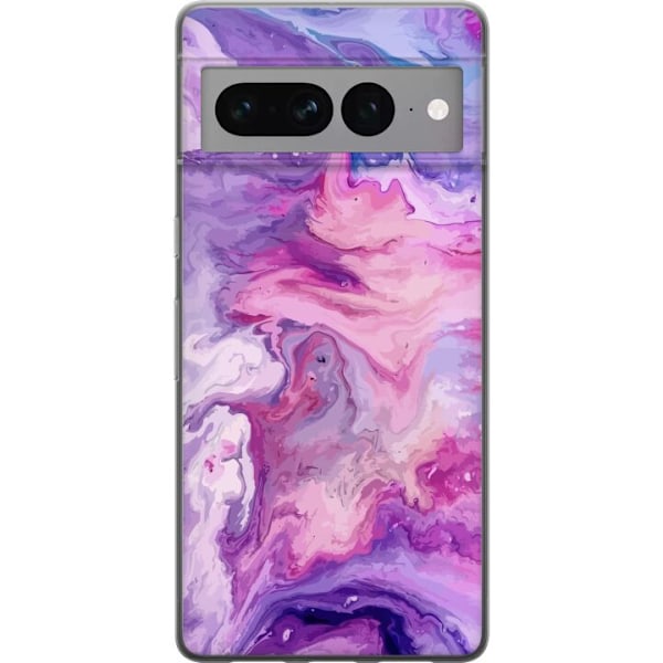 Google Pixel 7 Pro Läpinäkyvä kuori Marmori Lila