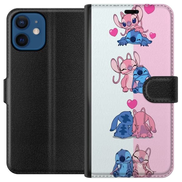 Kompatibelt Plånboksfodral till Apple iPhone 12 mini Lilo & Stitch
