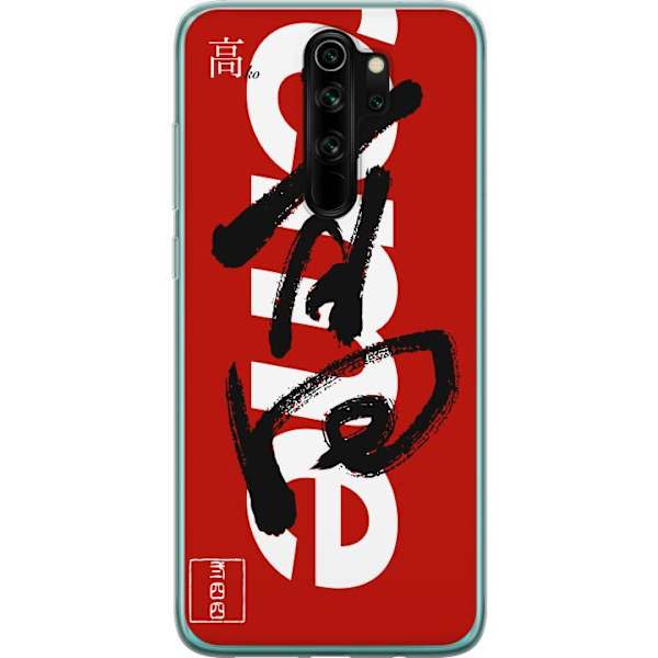 Xiaomi Redmi Note 8 Pro  Läpinäkyvä kuori Supreme Punainen Graffiti Katupukeutuminen Suunnittelu Muotikuvake Trendikäs Graffiti Kuviointi Suosittu
