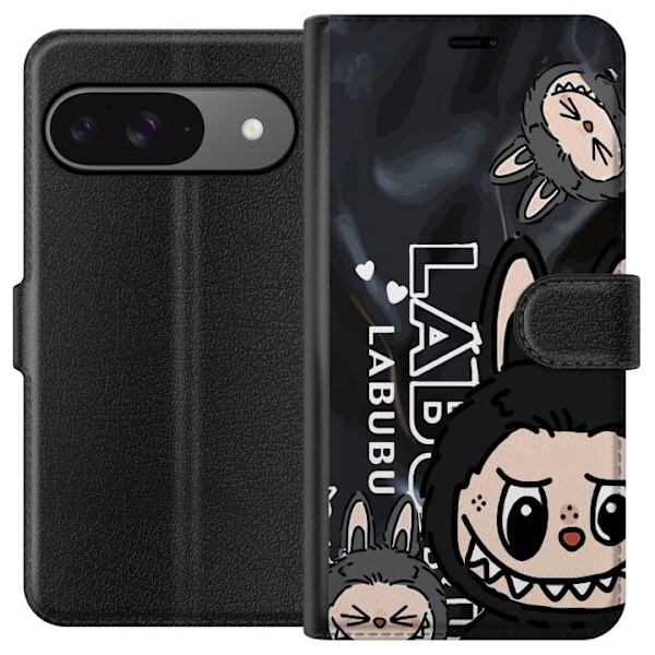 Google Pixel 9 Tegnebogsetui <nl>Labubu Black Energy - Sort m