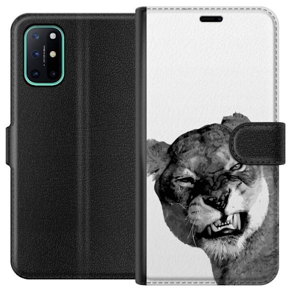 OnePlus 8T Lompakkokotelo Leijona Taiteellinen Eläinaihe Afrikkalainen Tyyli Viidakon Tunnelma Graafinen Suunnittelu Kotikoristeet Eläintema