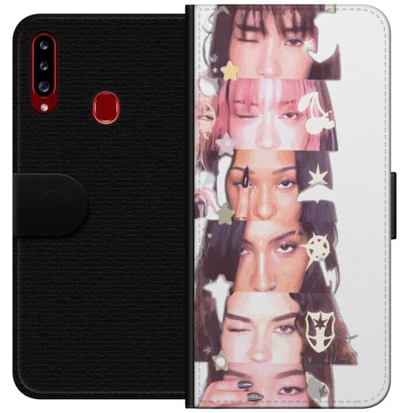 Kompatibelt Lommeboketui til Samsung Galaxy A20s KATSEYE hvit