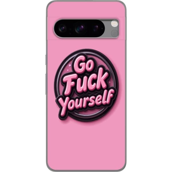 Kompatibelt Mobildeksel til Google Pixel 8 Pro Rosa 3D textposter