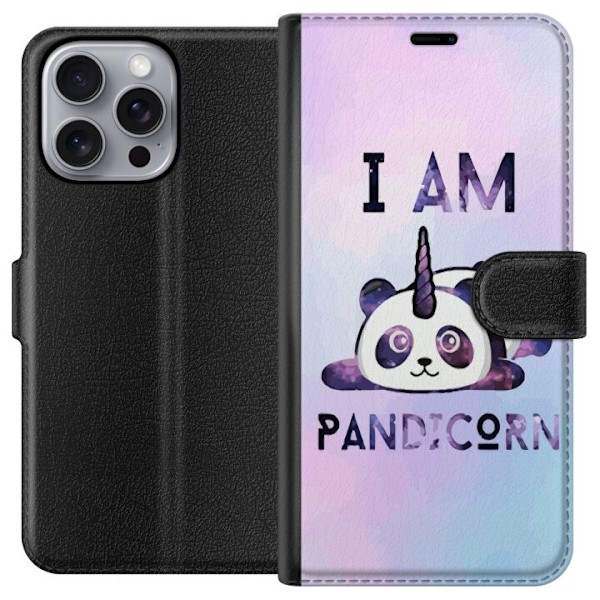 Apple iPhone 16 Pro Max Lompakkokotelo Panda Kynärme