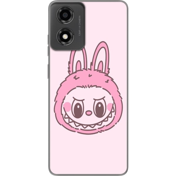 Motorola Moto E14 Gennemsigtig cover Labubu Dyrekreds Bunny Udgave