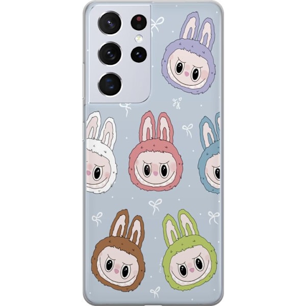 Samsung Galaxy S21 Ultra 5G Gennemsigtig cover Pastel Labubu