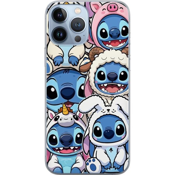Kompatibelt Mobildeksel til Apple iPhone 13 Pro Max Stitch Disney Lilo Stitch blå alien søt figur