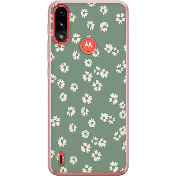 Motorola Moto E7 Power Genomskinligt Skal Blomsterdröm – f