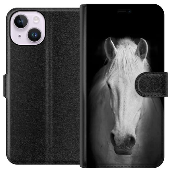 Kompatibelt Lommeboketui til Apple iPhone 15 Hest