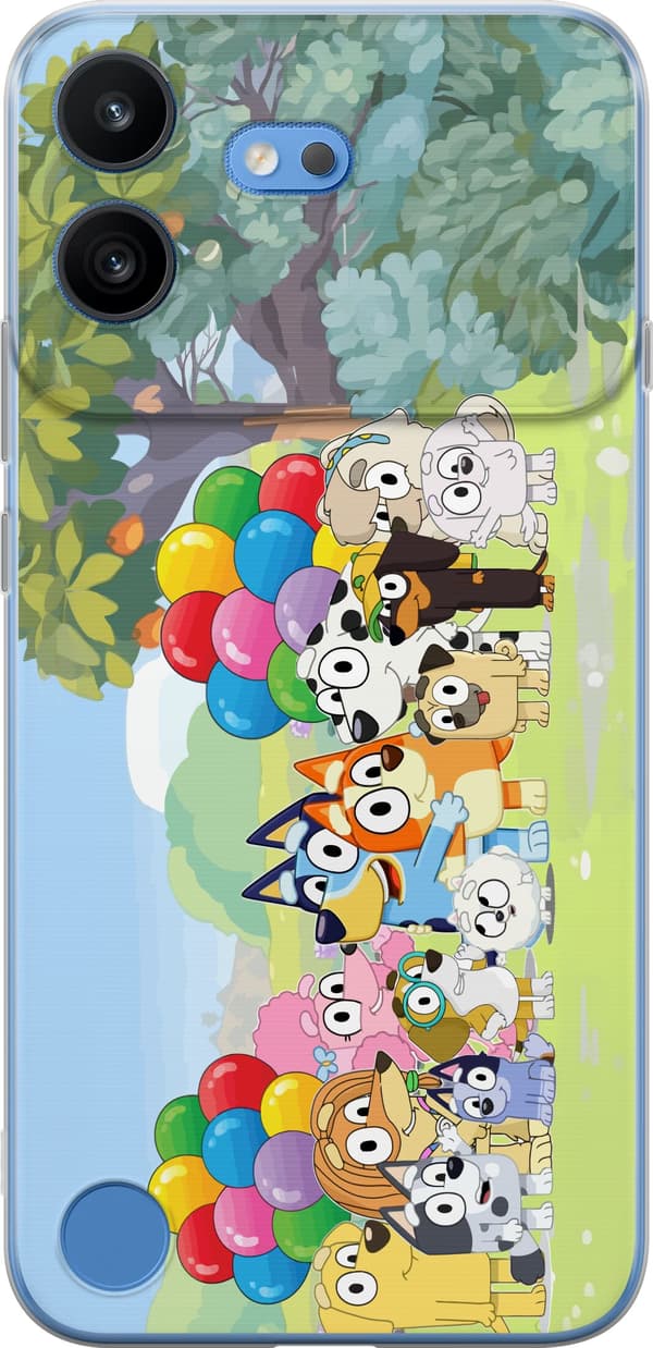 Kompatibelt Mobildeksel til Nothing Phone 4b Tegnede hunder med ballonger