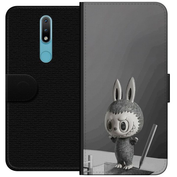 Nokia 2.4 Tegnebogsetui Pop Mart MEGA LABUBU LABUBU Sketch 100