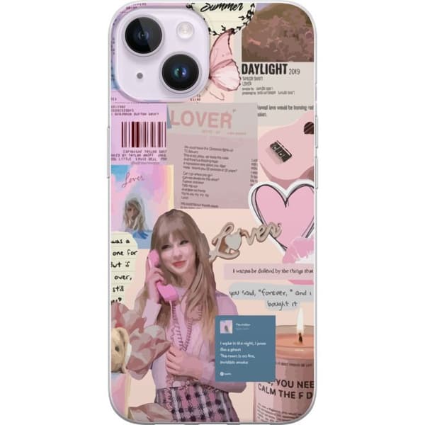 Kompatibelt Mobildeksel til Apple iPhone 15 Taylor Swift