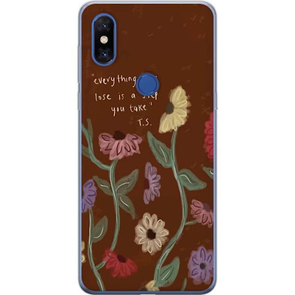 Xiaomi Mi Mix 3 Genomskinligt Skal Blommor