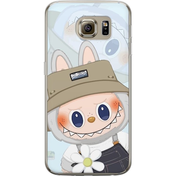 Samsung Galaxy S6 Läpinäkyvä kuori Labubu hattuineen - Pop Mart -hahmo Mr. Butcher retrotyylillä ja luonteella