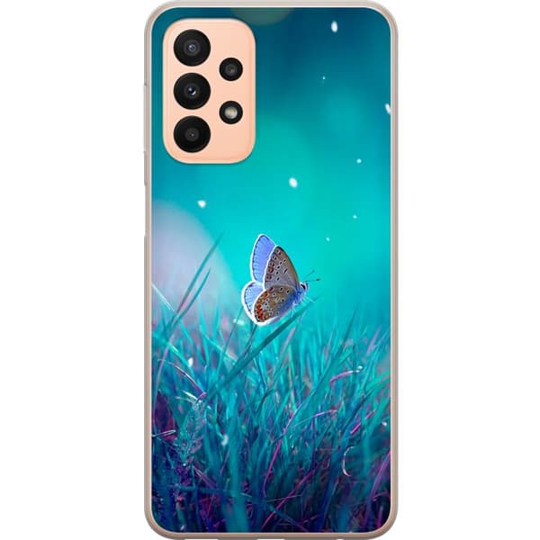 Kompatibelt Mobildeksel til Samsung Galaxy A23 Blå sommerfugl