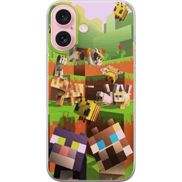 Apple iPhone 16 Läpinäkyvä kuori MineCraft