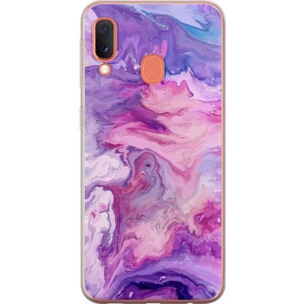 Kompatibel Mobilcover til Samsung Galaxy A20e Marmor Lilla
