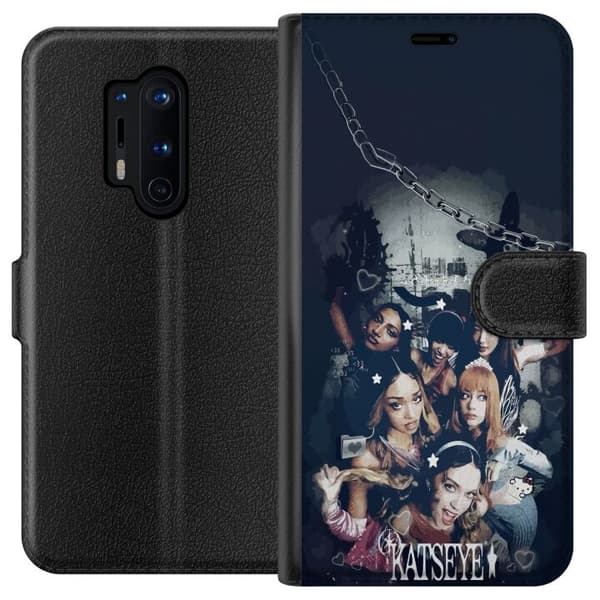 Kompatibelt Plånboksfodral till OnePlus 8 Pro KATSEYE svart