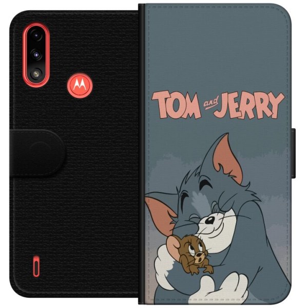 Motorola Moto E7 Power Tegnebogsetui Tom og Jerry