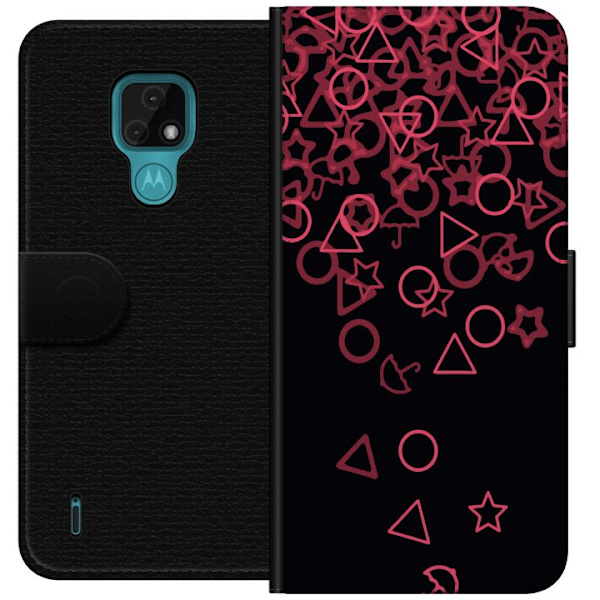 Motorola Moto E7 Lompakkokotelo Squid Game Ikoni Sarja Suosittu TV-peli Ikoni Graafinen Motiivi Aasialainen Trendi Draamasarja