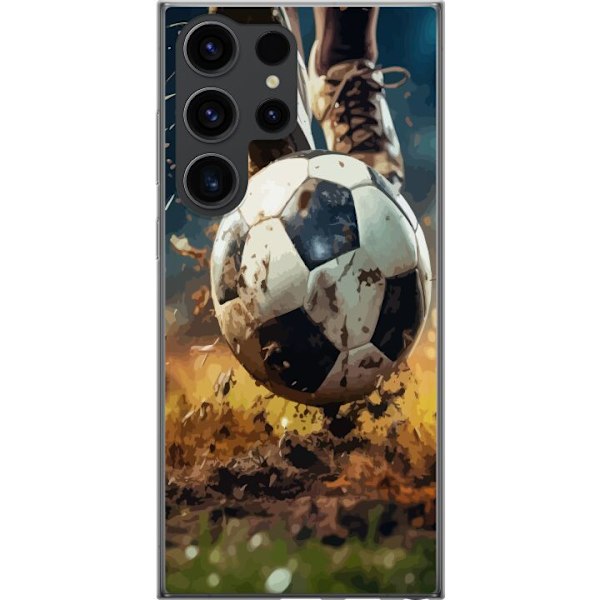 Samsung Galaxy S24 Ultra Genomskinligt Skal Fotboll