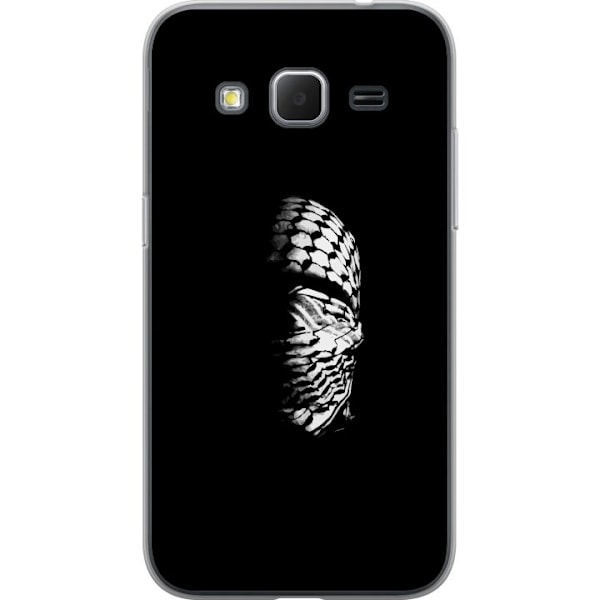 Samsung Galaxy Core Prime Läpinäkyvä kuori Keffiyeh-kuviointi - klassinen palestiinalainen mustavalkoinen shaali, jolla on kulttuurinen merkitys