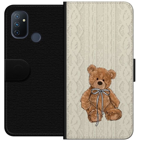 OnePlus Nord N100 Tegnebogsetui Lille Teddy – klassisk teddy i enkel design