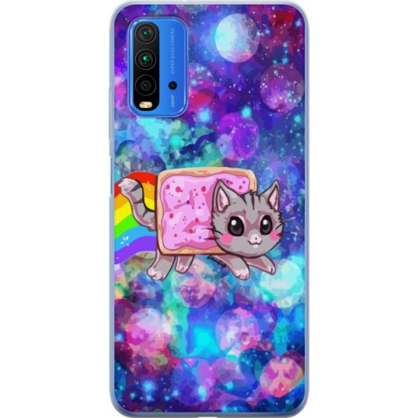 Xiaomi Redmi 9T Gennemsigtig cover Flyvende kat