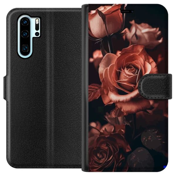Kompatibel Tegnebogsetui til Huawei P30 Pro Blomster