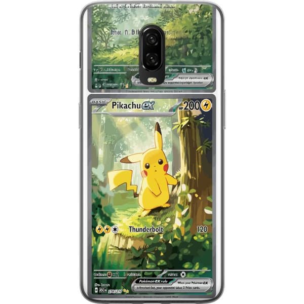 Kompatibelt Mobildeksel til OnePlus 6T Pikachu grønn