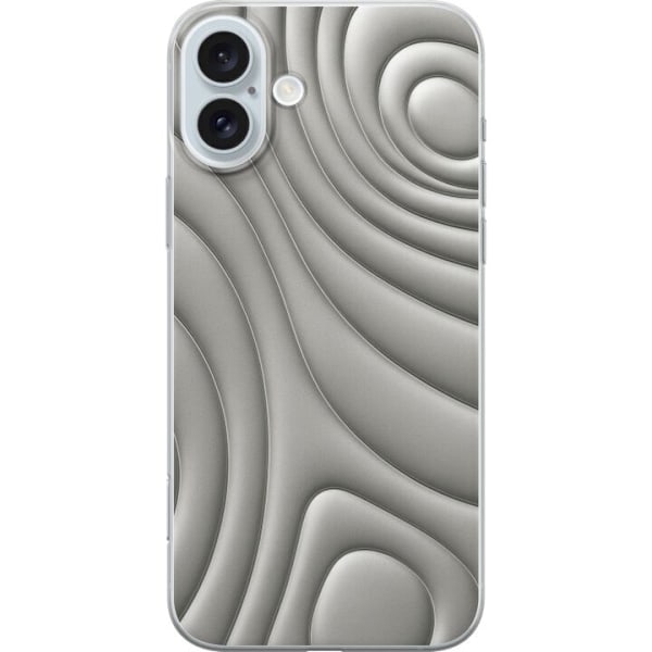 Apple iPhone 16 Plus Läpinäkyvä kuori Hopea-aallot