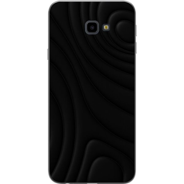 Samsung Galaxy J4+ Läpinäkyvä kuori Tummat Aallot
