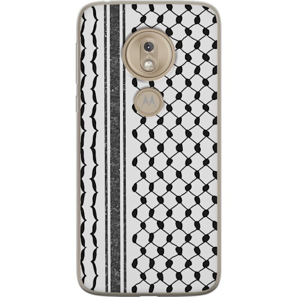 Motorola Moto G7 Play Läpinäkyvä kuori Palestiinalainen kuvio - perinteiseen tyyliin inspiroima keffiyeh-kangas