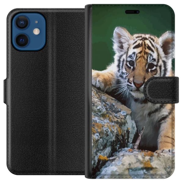 Kompatibelt Plånboksfodral till Apple iPhone 12 mini Tiger