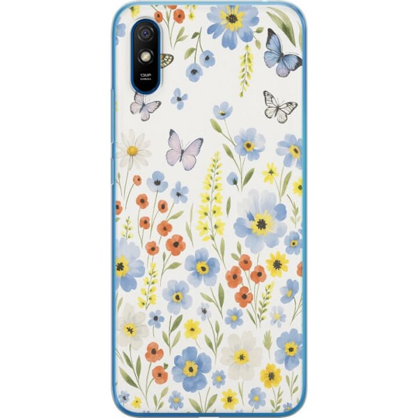 Xiaomi Redmi 9A Genomskinligt Skal Sommarblommor