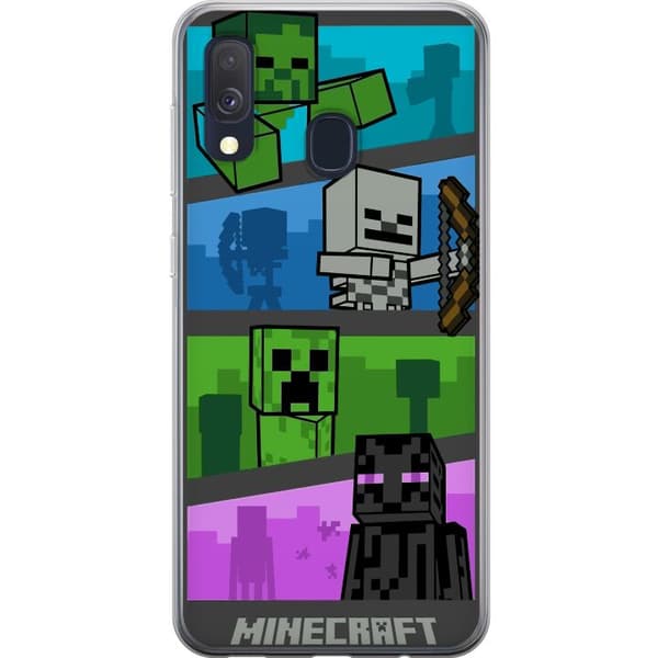 Kompatibelt Mobildeksel til Samsung Galaxy A40 Minecraft