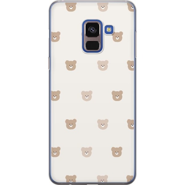 Samsung Galaxy A8 (2018) Läpinäkyvä kuori Teddy-tausta - söpöt teddykarhut pehmeällä taustalla