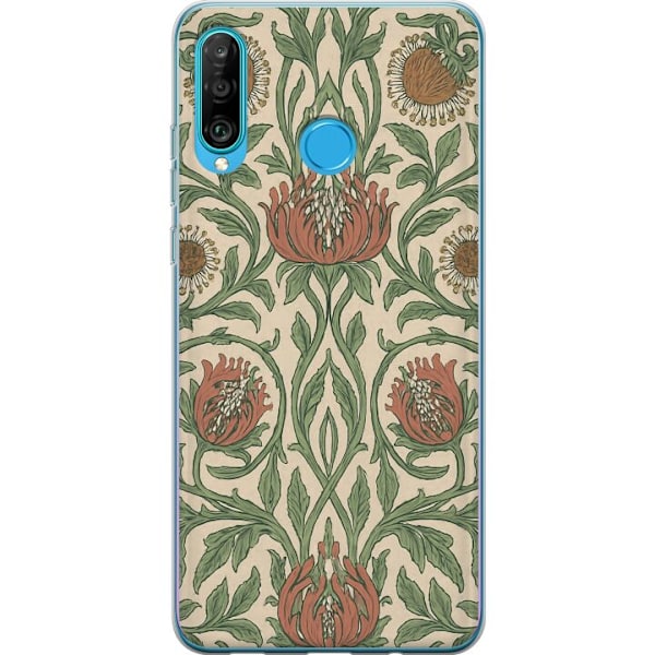 Huawei P30 lite Genomskinligt Skal Petal Details