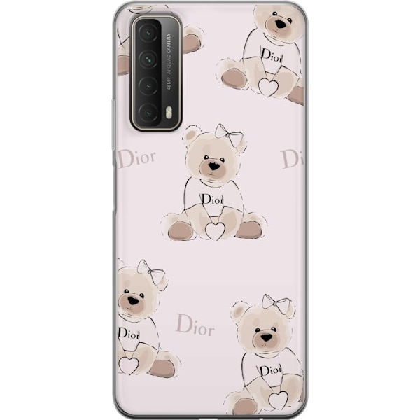 Huawei P smart 2021 Läpinäkyvä kuori Teddy Dior Vibes - ylellinen nalle muotityyliin